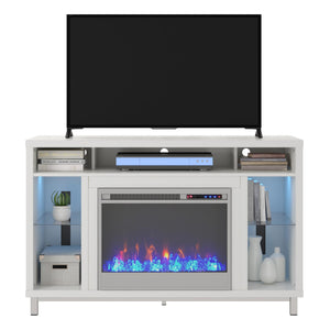 Ameriwood Home Lumina Fireplace TV Stand for TVs up to 48" - White - 46”-50”