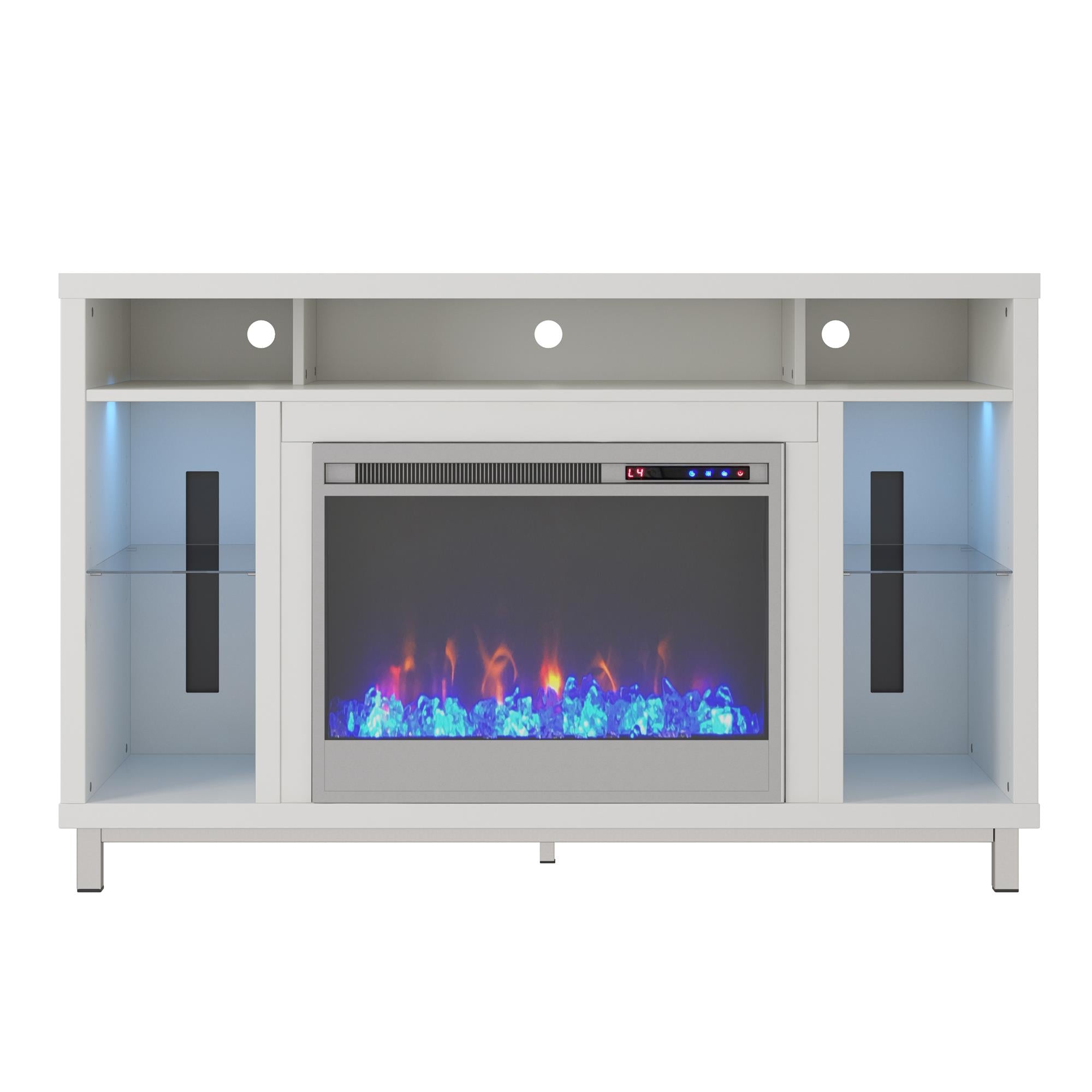 Ameriwood Home Lumina Fireplace TV Stand for TVs up to 48" - White - 46”-50”