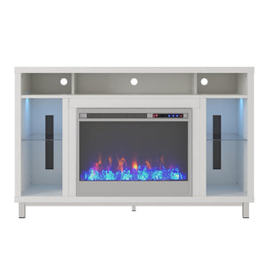 Ameriwood Home Lumina Fireplace TV Stand for TVs up to 48" - White - 46”-50”
