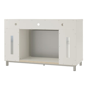 Ameriwood Home Lumina Fireplace TV Stand for TVs up to 48" - White - 46”-50”