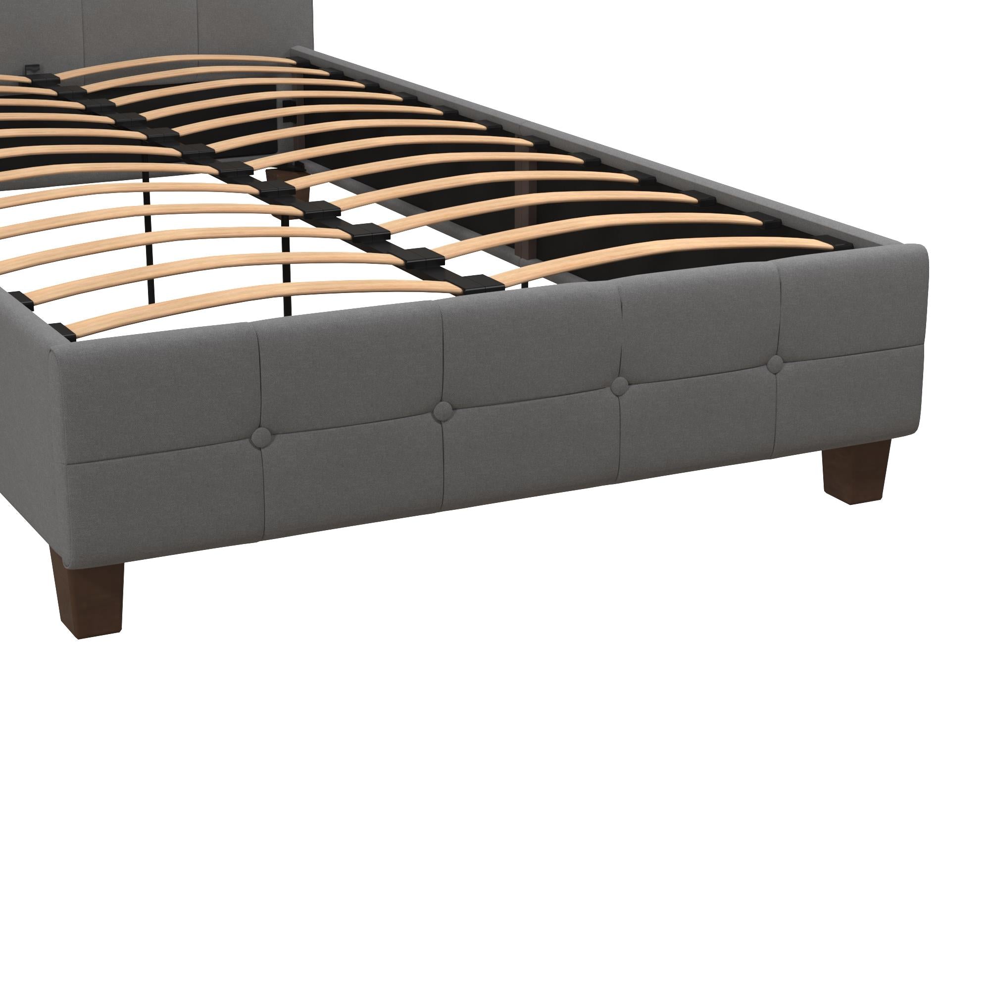 DHP Rose Upholstered Bed Frame - Gray - Twin