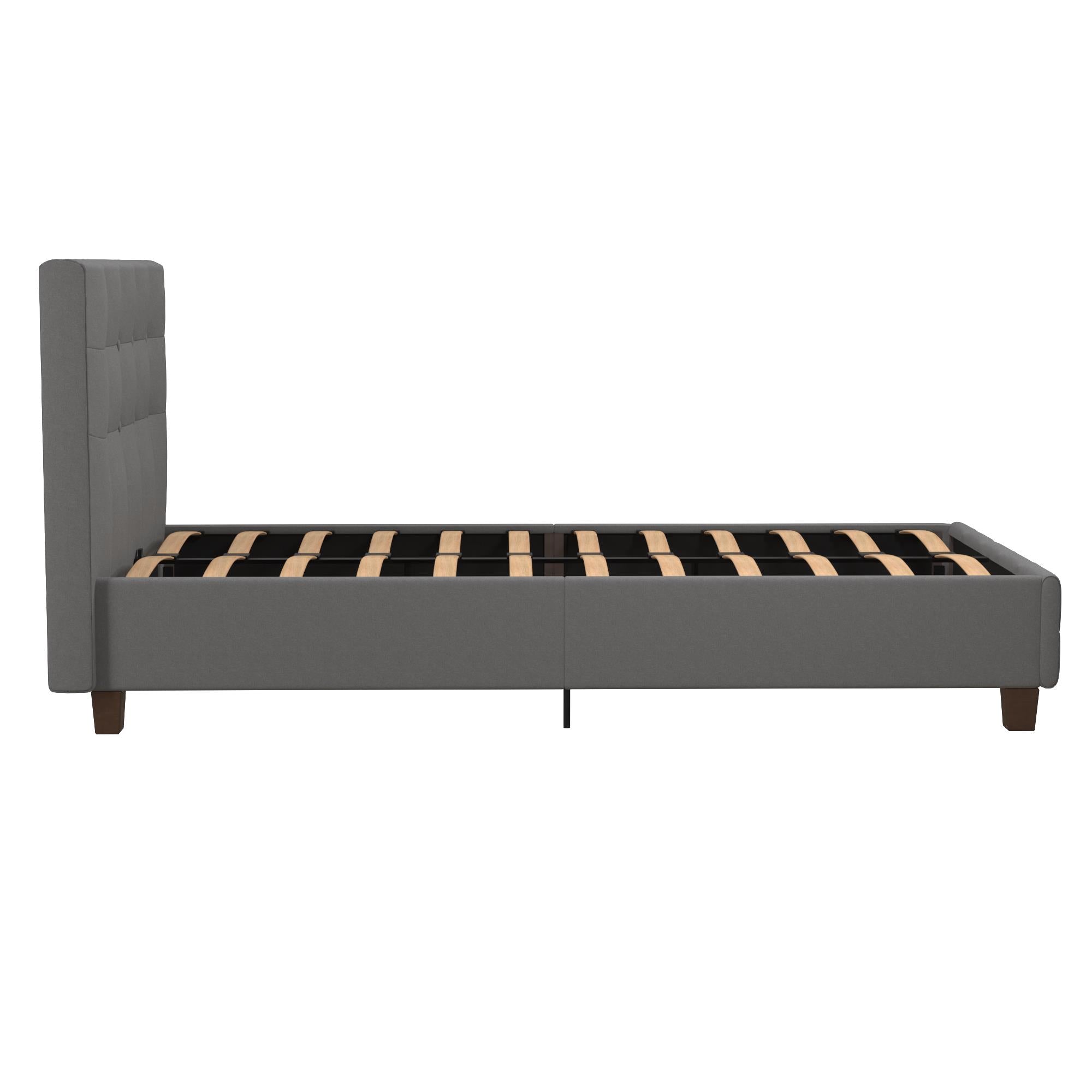 DHP Rose Upholstered Bed Frame - Gray - Twin