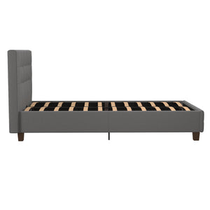 DHP Rose Upholstered Bed Frame - Gray - Twin