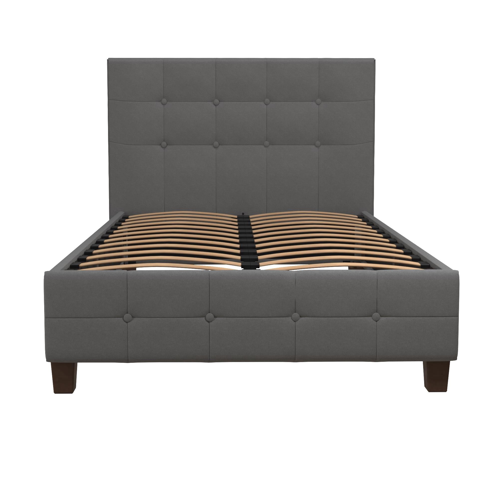 DHP Rose Upholstered Bed Frame - Gray - Twin
