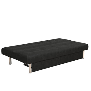 DHP Sola Futon Sofa Bed with Storage - Black
