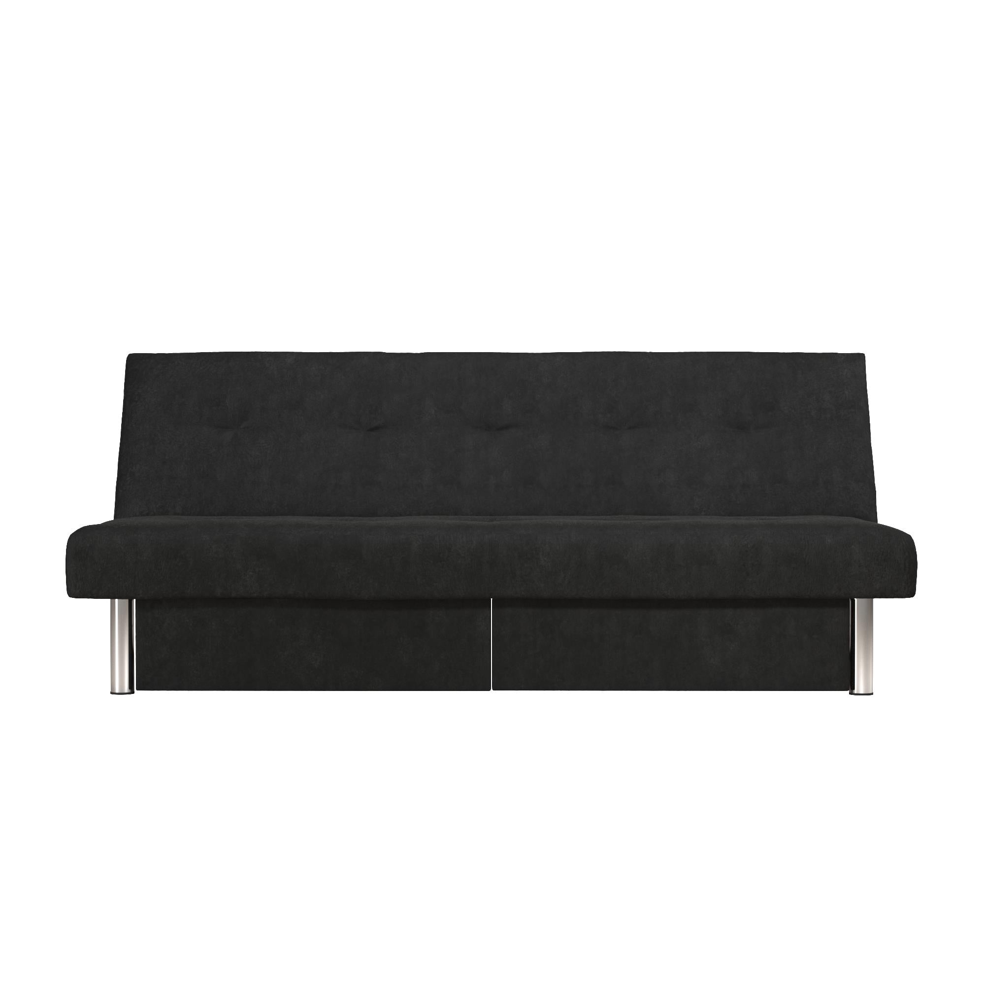 DHP Sola Futon Sofa Bed with Storage - Black