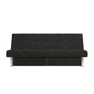 DHP Sola Futon Sofa Bed with Storage - Black