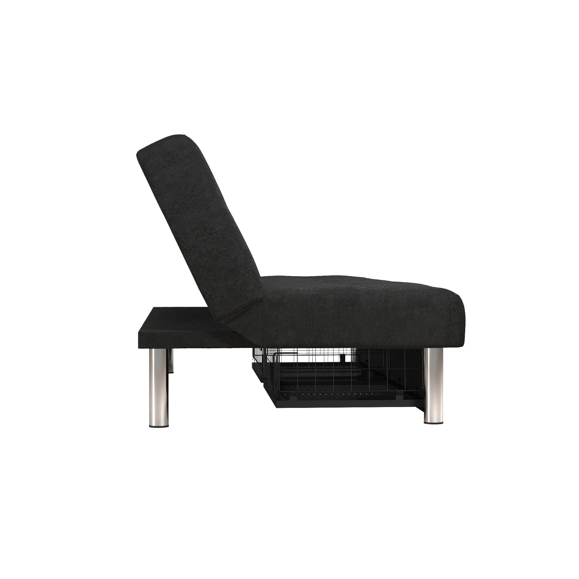 DHP Sola Futon Sofa Bed with Storage - Black