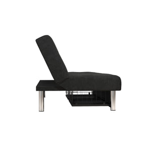 DHP Sola Futon Sofa Bed with Storage - Black