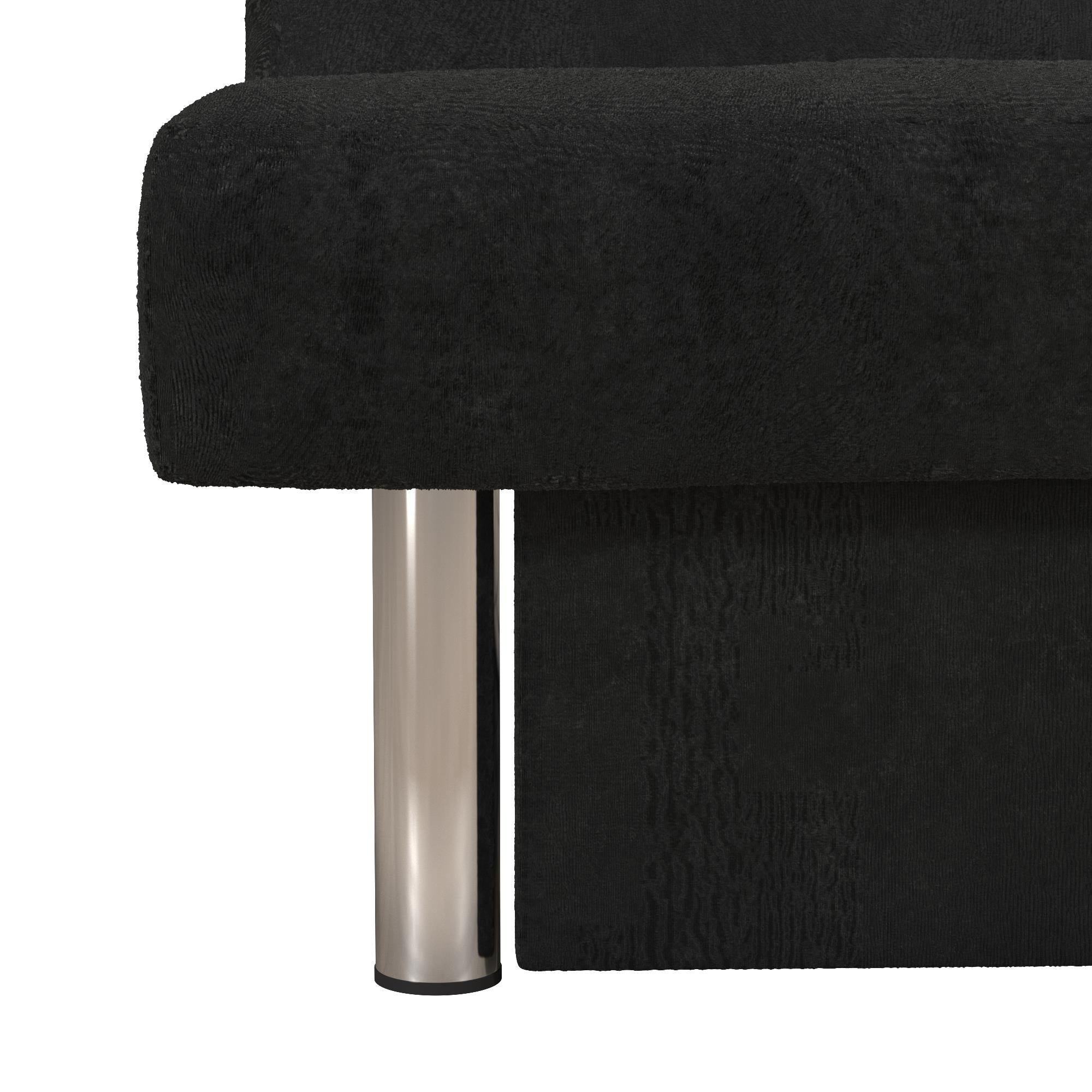 DHP Sola Futon Sofa Bed with Storage - Black