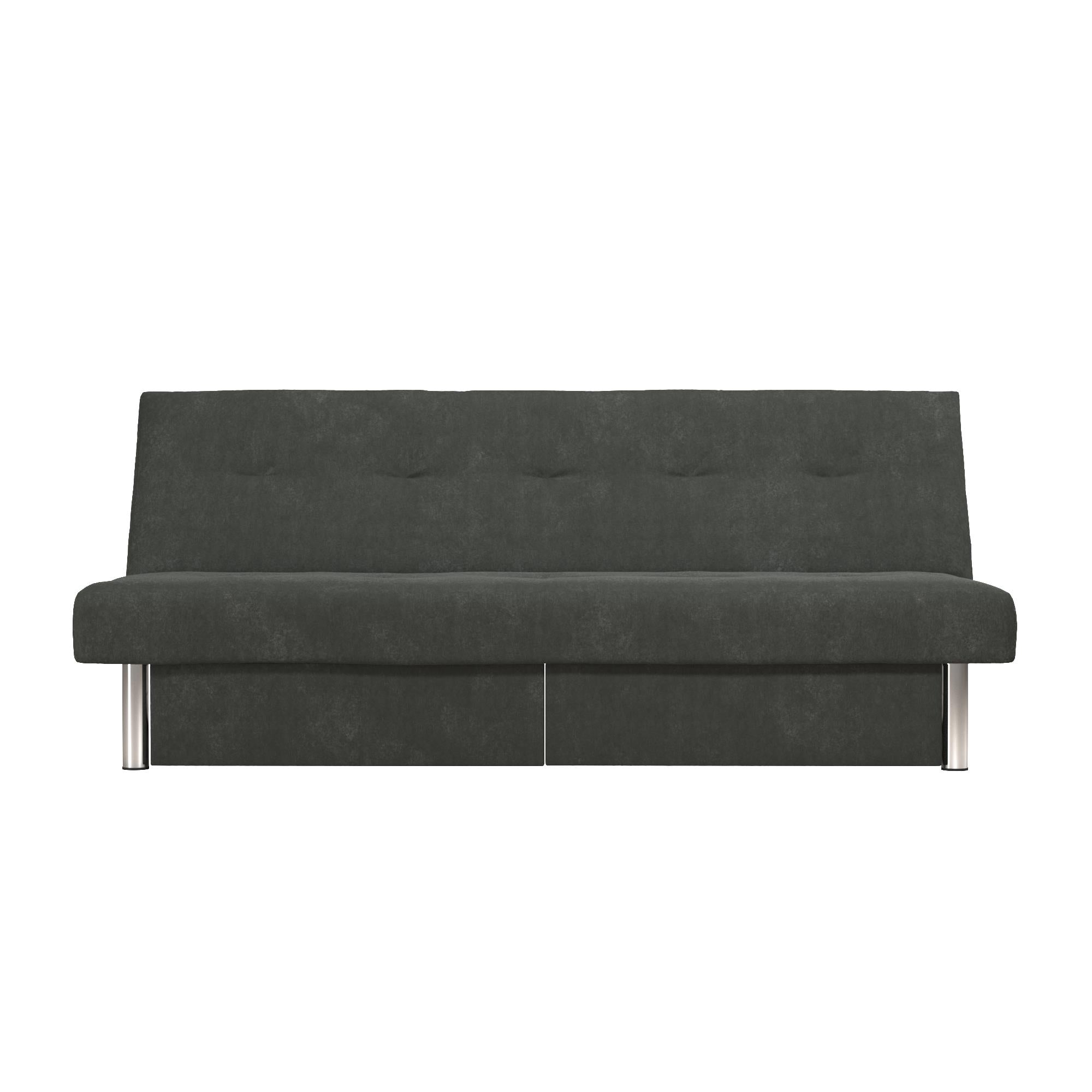DHP Sola Futon Sofa Bed with Storage - Gray