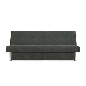DHP Sola Futon Sofa Bed with Storage - Gray
