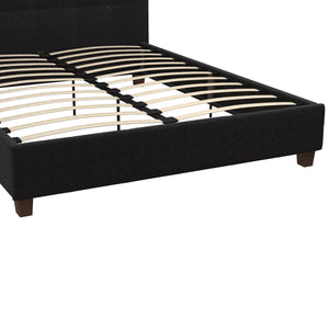 DHP Rose Upholstered Bed Frame - Black - Full