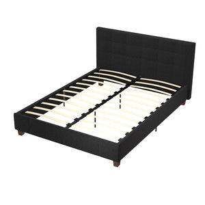DHP Rose Upholstered Bed Frame - Black - Full