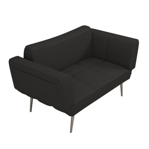 DHP Euro Futon with Magazine Storage - Black