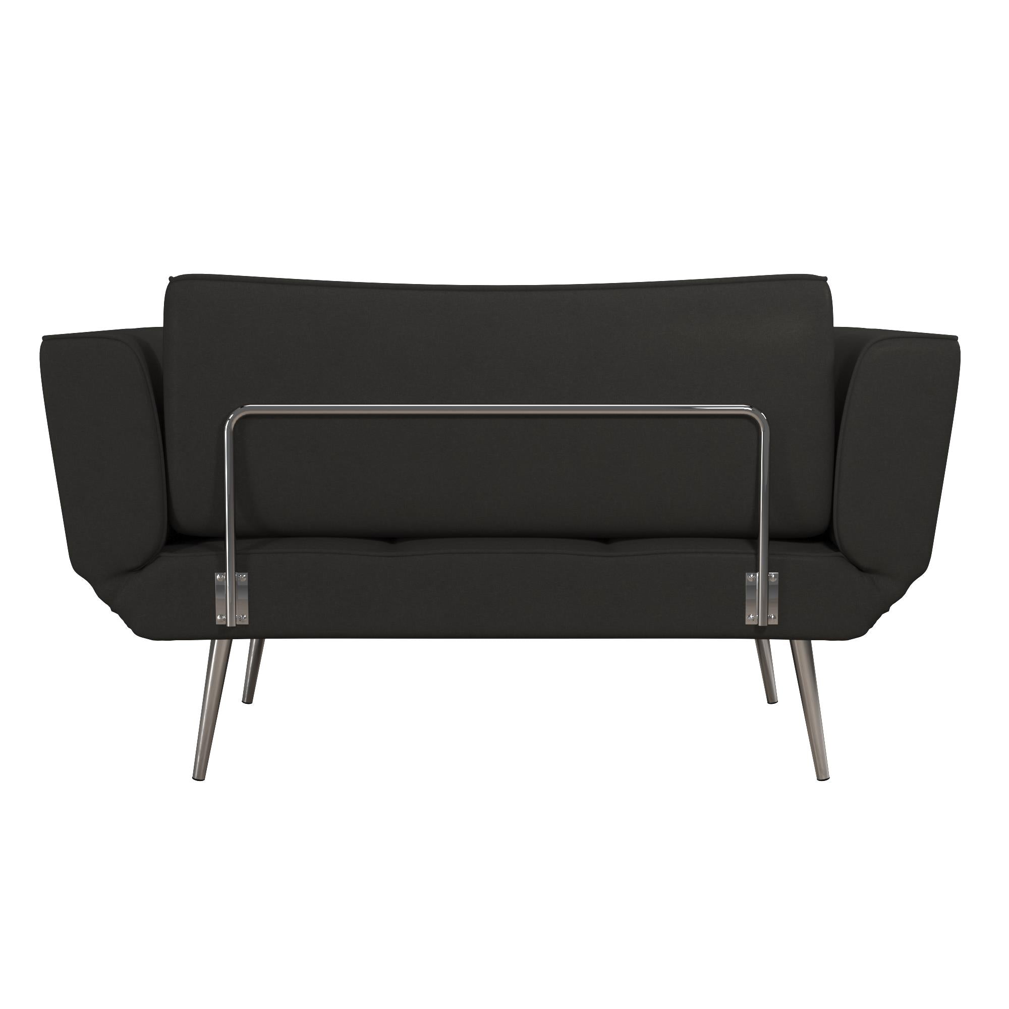 DHP Euro Futon with Magazine Storage - Black