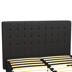 DHP Emily Upholstered Bed - Black Faux Leather - Full