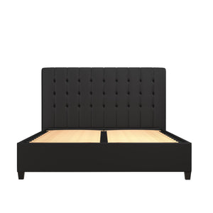 DHP Emily Upholstered Bed - Black Faux Leather - Full