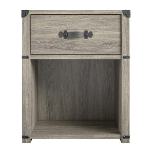 Nova 1 Drawer Storage Nightstand, Gray Oak - Gray Oak