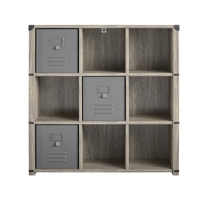 Nova 9 Cube Storage Bookcase - Grey Oak - Gray Oak