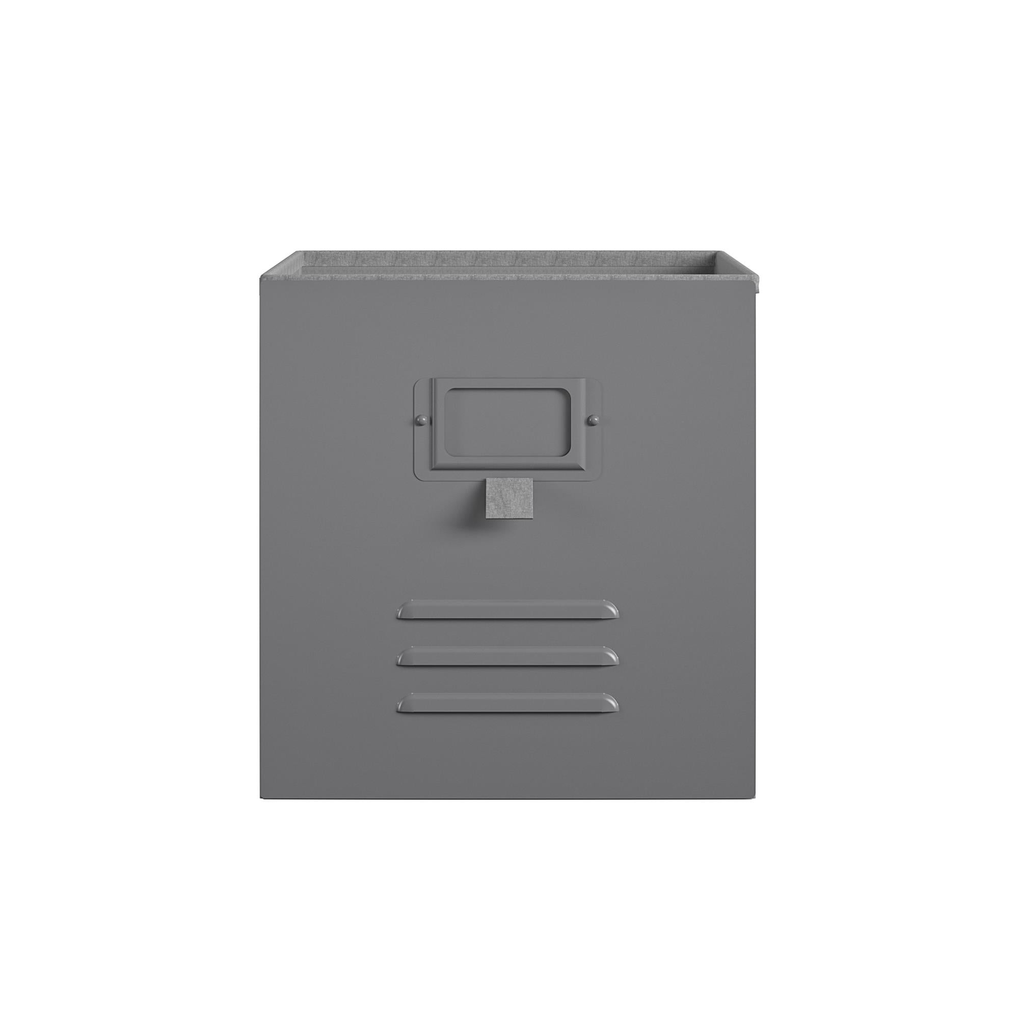 Nova Metal Locker Storage Bins 3 Pack - Graphite Grey - Graphite Grey