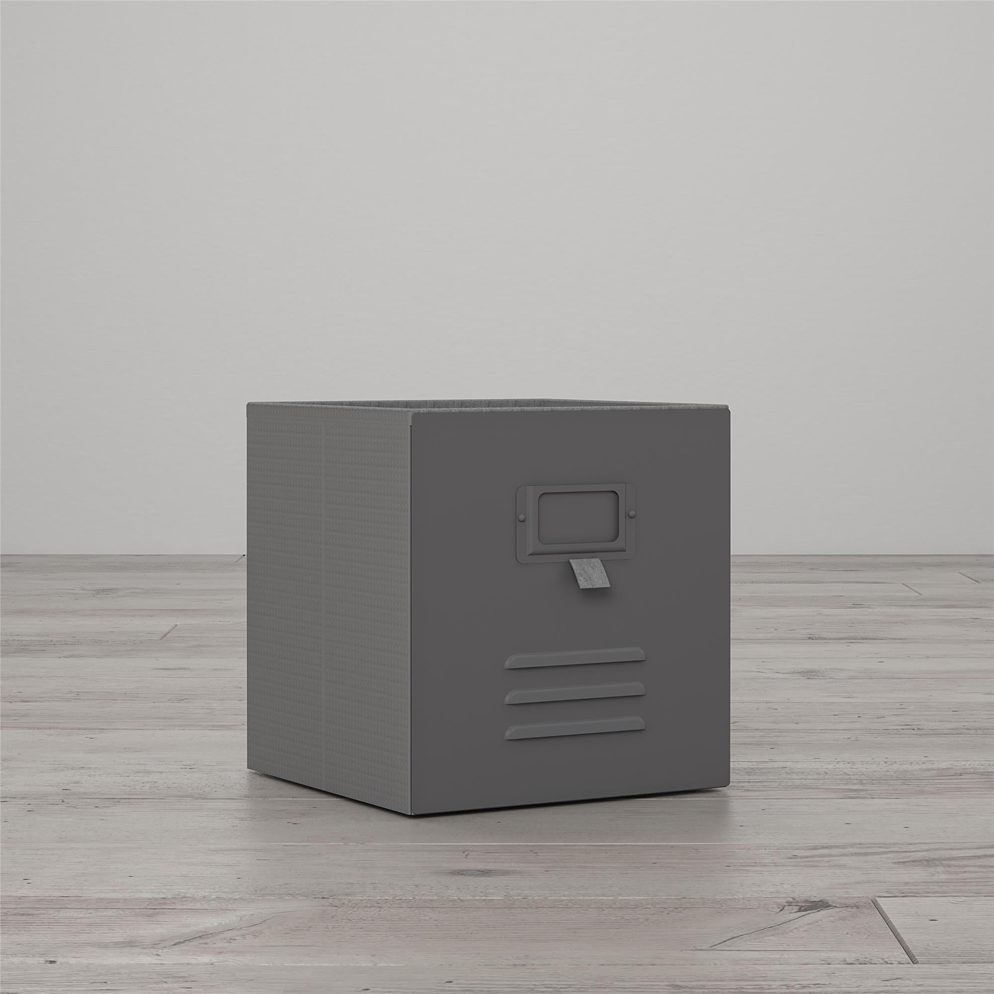 Nova Metal Locker Storage Bins 3 Pack - Graphite Grey - Graphite Grey