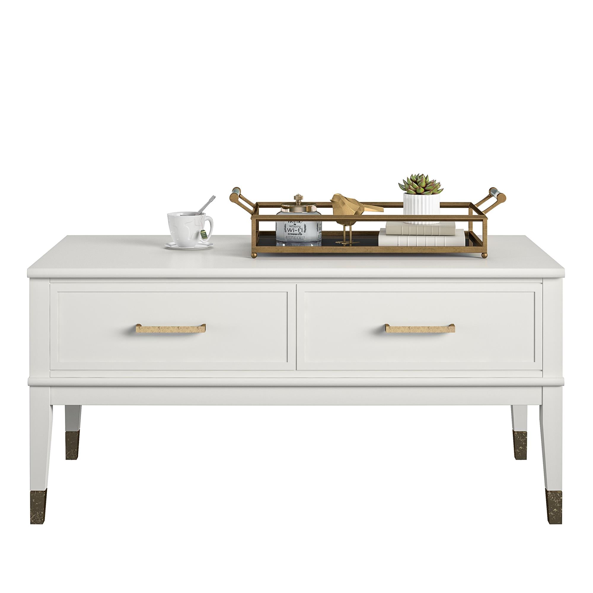 CosmoLiving Westerleigh Lift-Top Coffee Table - White