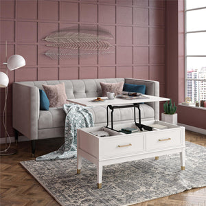 CosmoLiving Westerleigh Lift-Top Coffee Table - White