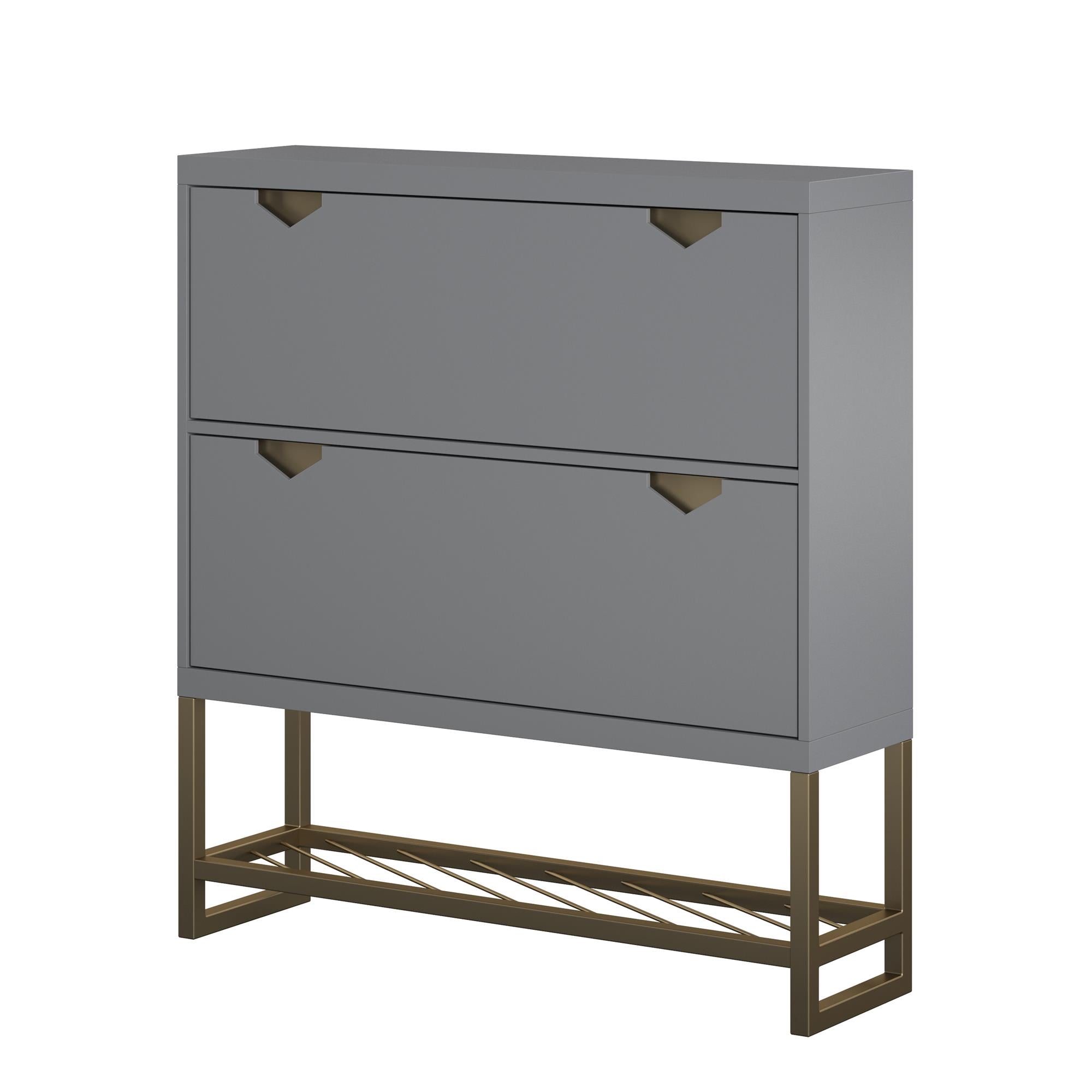 CosmoLiving Brielle Entryway Shoe Storage - Graphite Grey