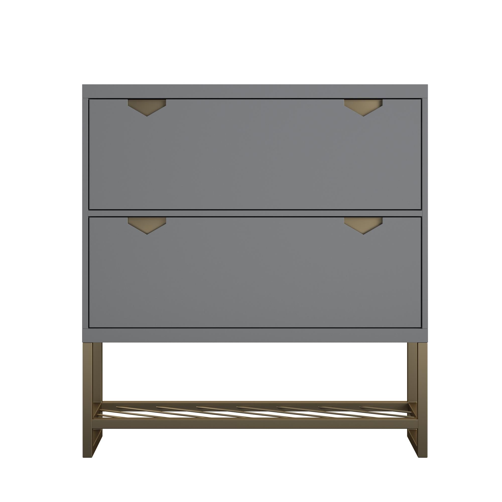 CosmoLiving Brielle Entryway Shoe Storage - Graphite Grey