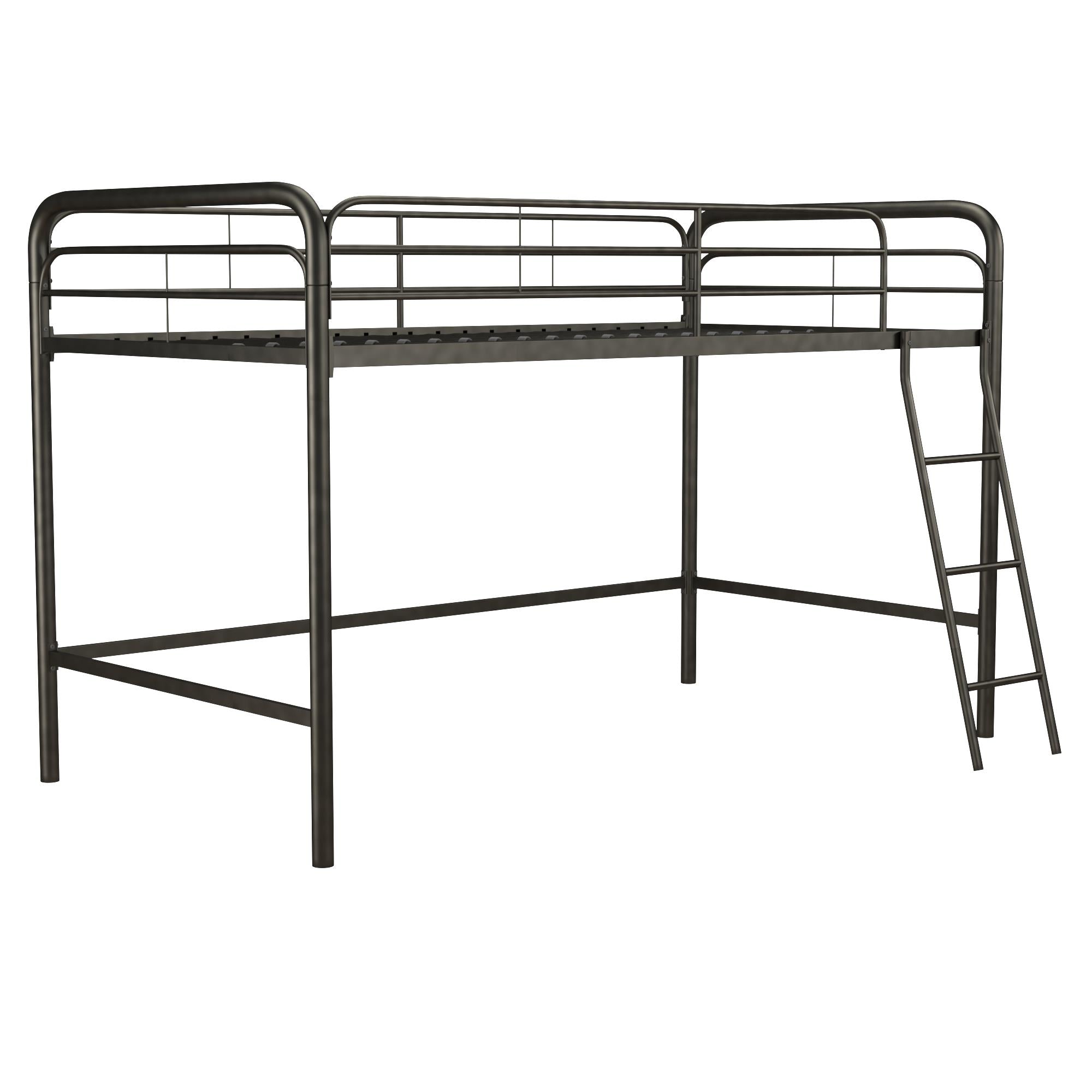 DHP Jett Kids' Low Loft Bed - Black - Twin