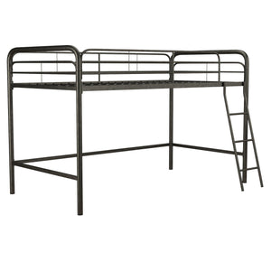 DHP Jett Kids' Low Loft Bed - Black - Twin