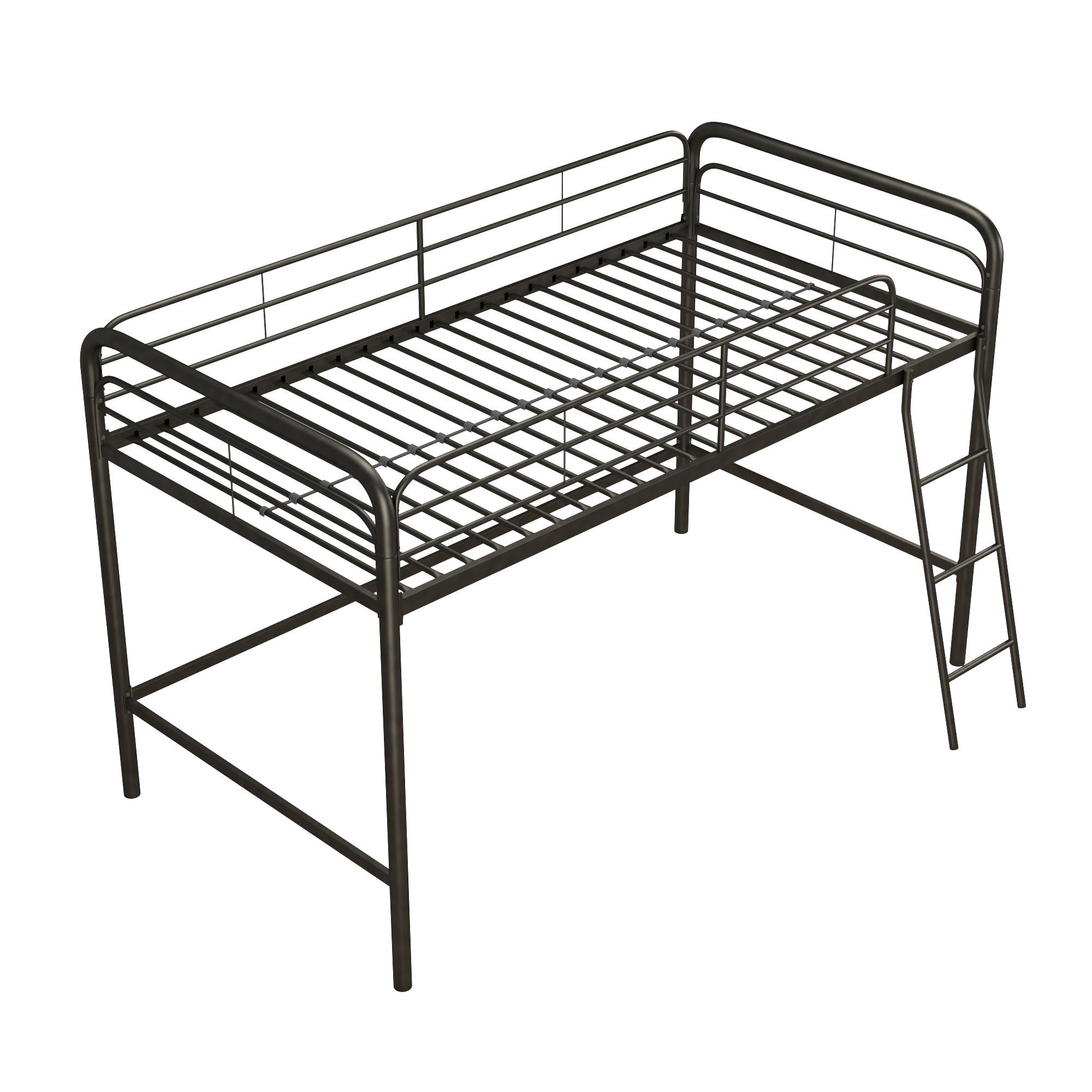 DHP Jett Kids' Low Loft Bed - Black - Twin