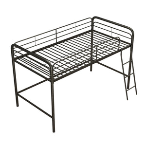 DHP Jett Kids' Low Loft Bed - Black - Twin
