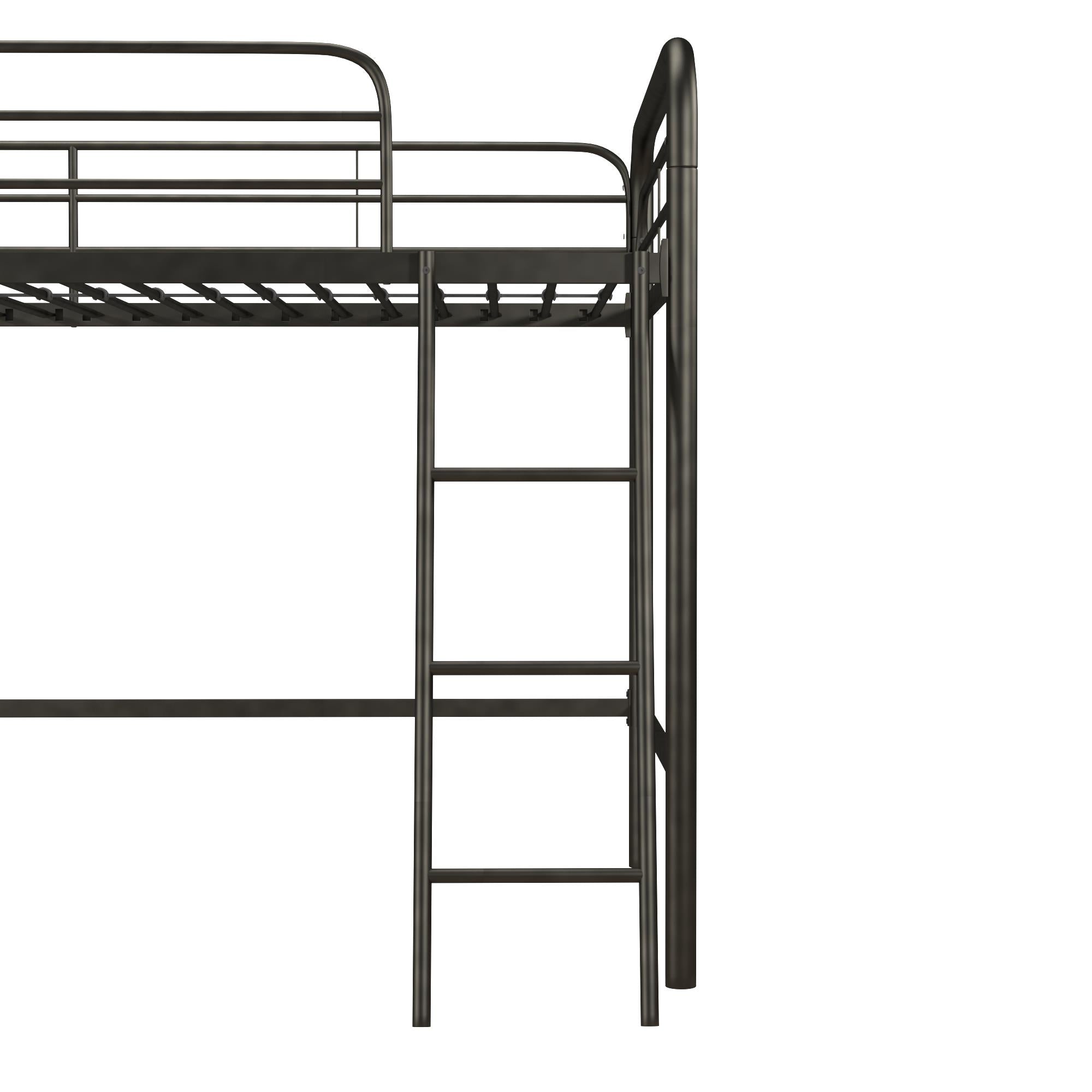 DHP Jett Kids' Low Loft Bed - Black - Twin