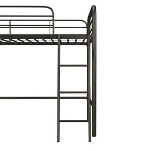 DHP Jett Kids' Low Loft Bed - Black - Twin