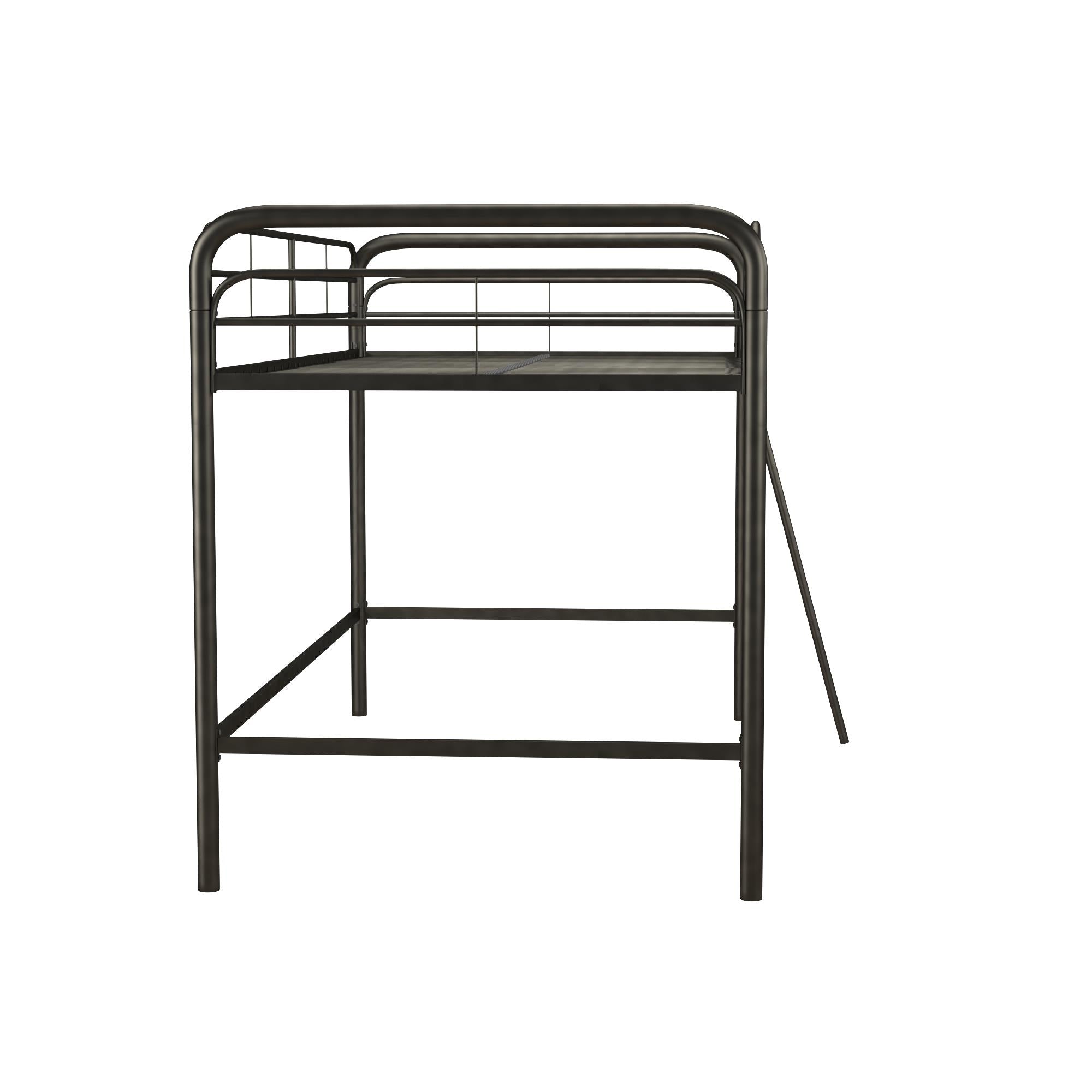 DHP Jett Kids' Low Loft Bed - Black - Twin