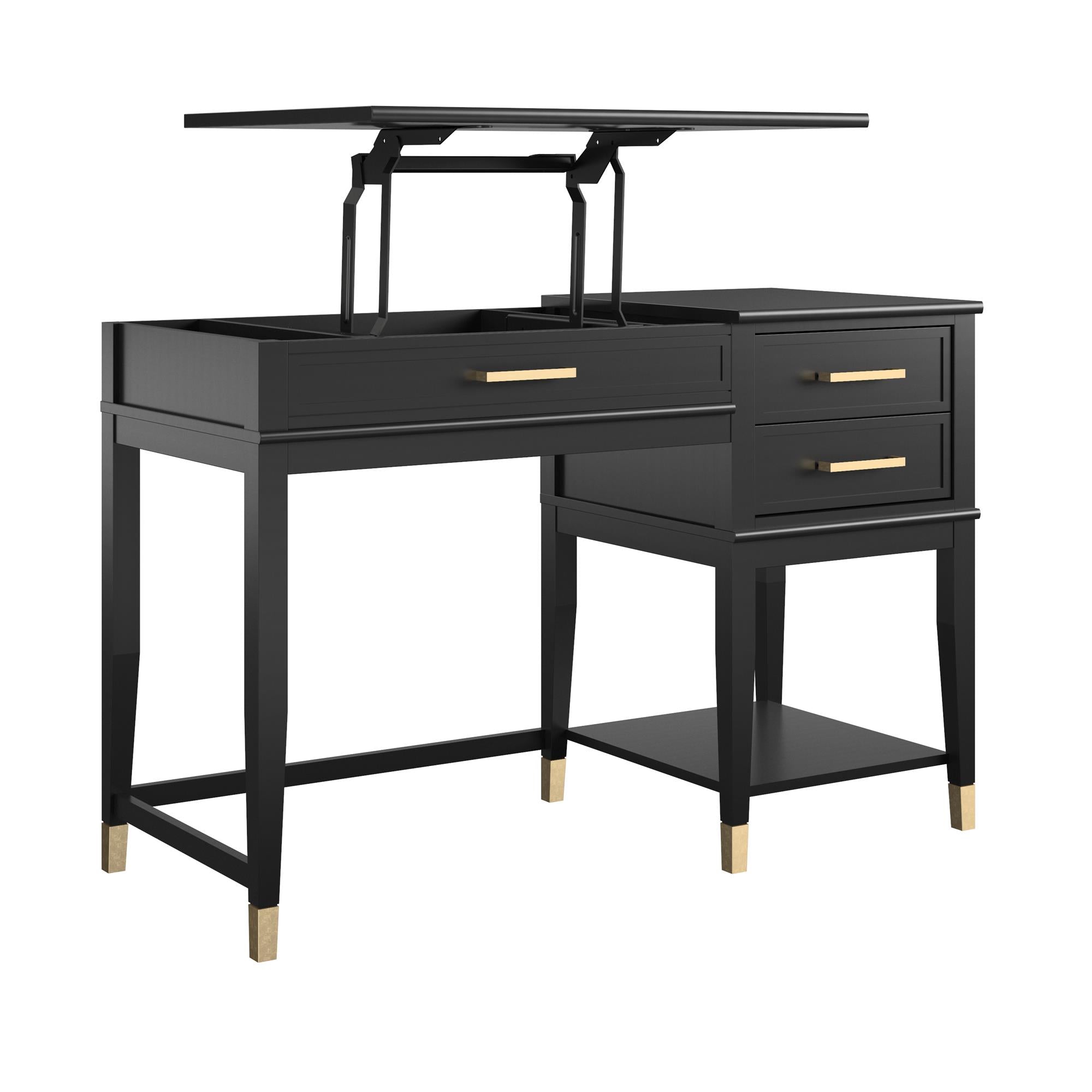 CosmoLiving Westerleigh Lift-Top Computer Desk - Black