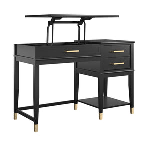 CosmoLiving Westerleigh Lift-Top Computer Desk - Black