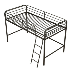 DHP Jett Kids' Low Loft Bed - Black - Twin