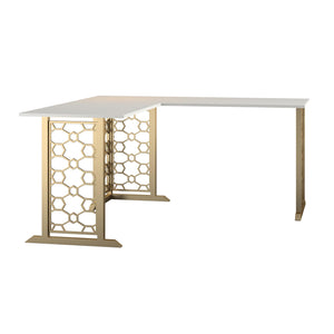 CosmoLiving Ella L Desk - White