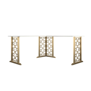 CosmoLiving Ella L Desk - White