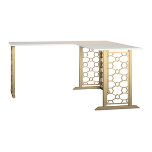 CosmoLiving Ella L Desk - White