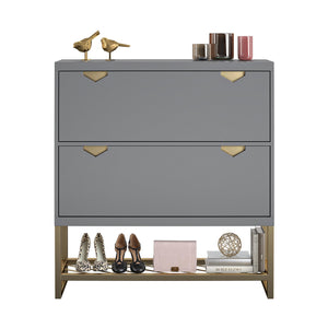 CosmoLiving Brielle Entryway Shoe Storage - Graphite Grey