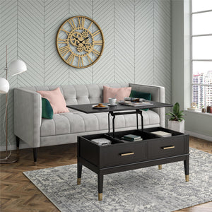 CosmoLiving Westerleigh Lift-Top Coffee Table - Black