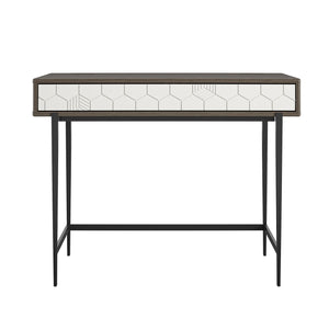 CosmoLiving Olivia Computer Desk - Gray (Wood Grain)