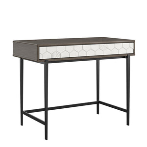 CosmoLiving Olivia Computer Desk - Gray (Wood Grain)
