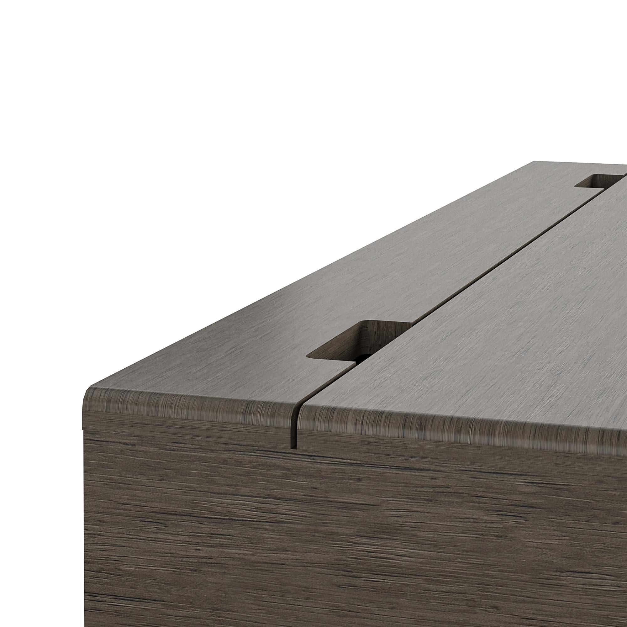 CosmoLiving Olivia Computer Desk - Gray (Wood Grain)