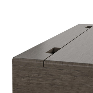 CosmoLiving Olivia Computer Desk - Gray (Wood Grain)
