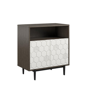 CosmoLiving Olivia Storage Cabinet - Gray (Wood Grain)